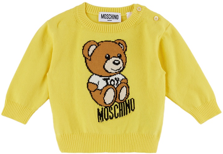 Photo: Moschino Baby Yellow Teddy Bear Sweater