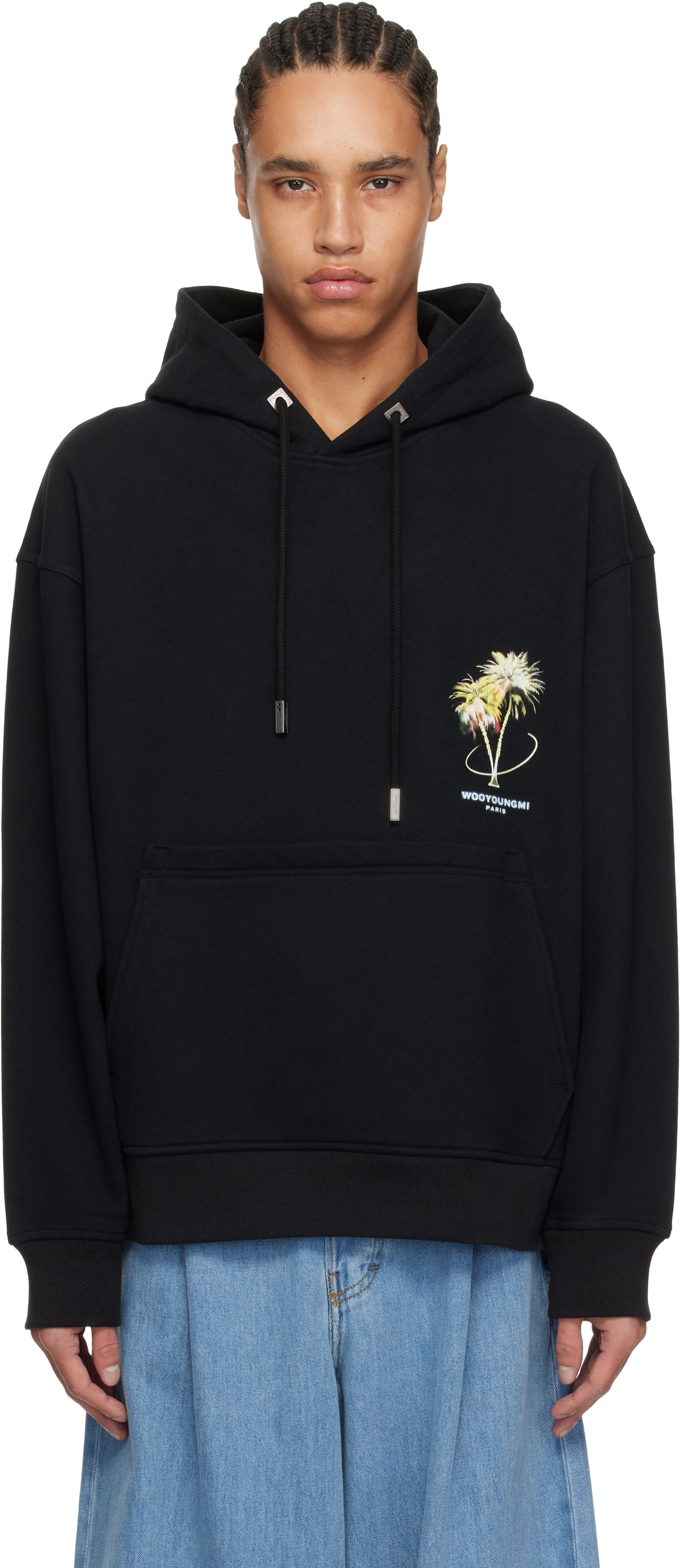 【Wooyoungmi】Swaying Flower Hoodie/2色 우영미 스웨잉 플라워 후드 블랙 - 24FW | Wooyoungmi | KREAM