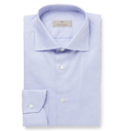 Canali - Blue Gingham Cotton-Poplin Shirt - Blue