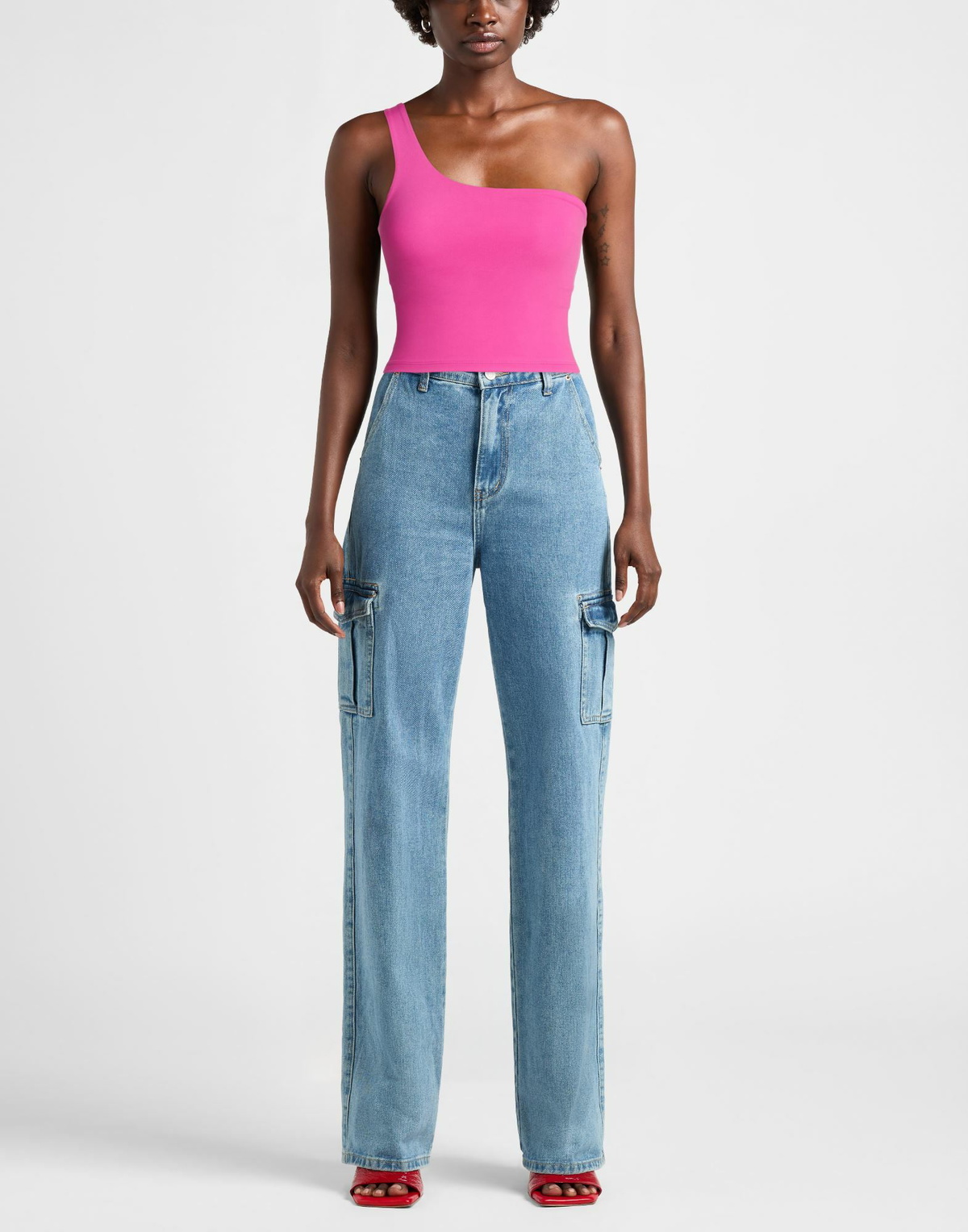 Girlfriend Collective Womens Top Fuchsia