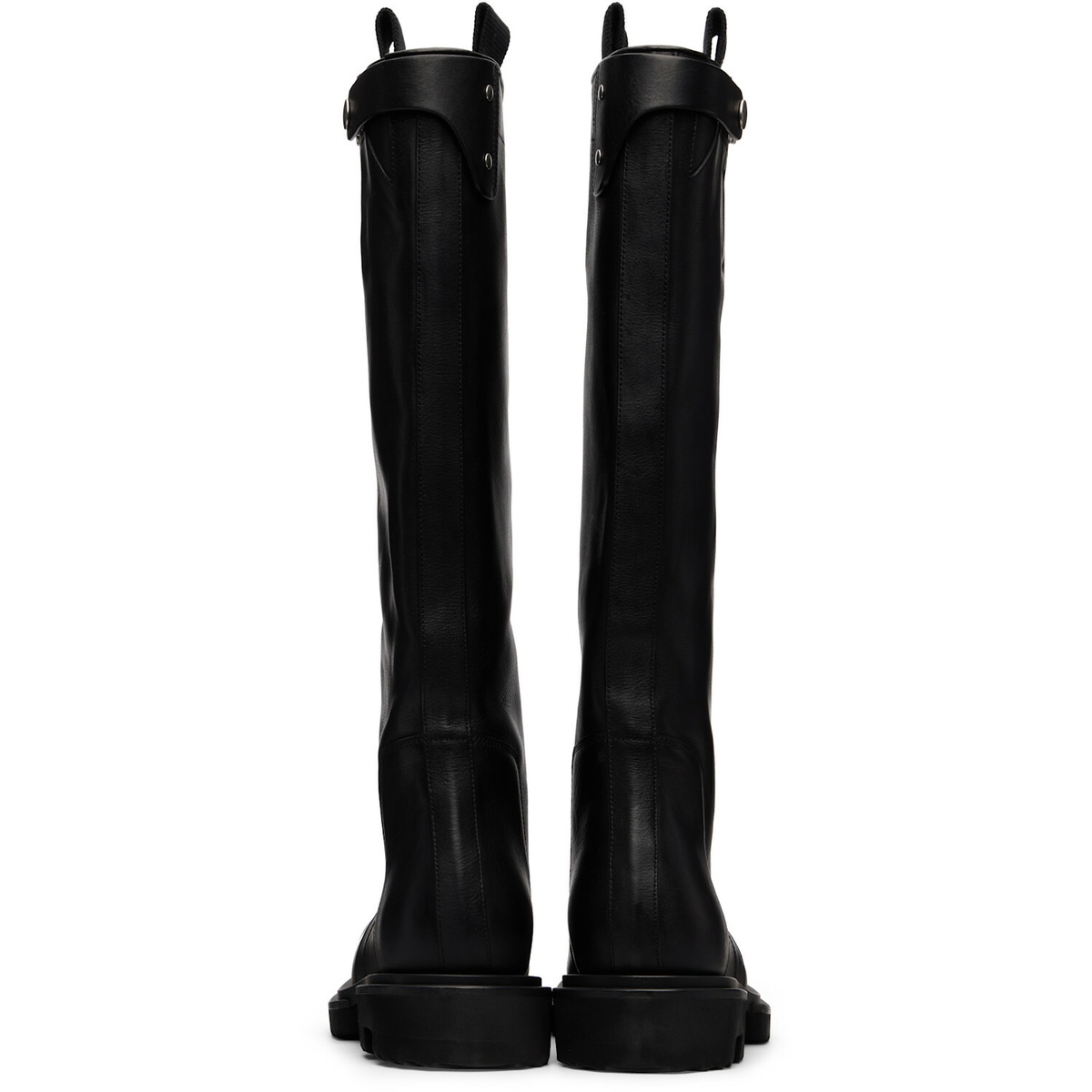 Rick Owens Black Tower Knee Pull-On Gabe Tall Boots