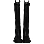 Rick Owens Black Tower Knee Pull-On Gabe Tall Boots