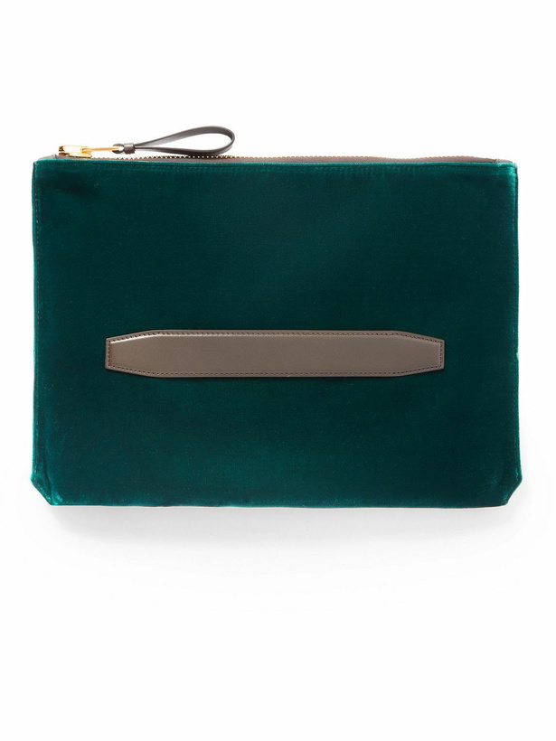 Photo: TOM FORD - Buckley Leather-Trimmed Cotton-Velvet Document Holder