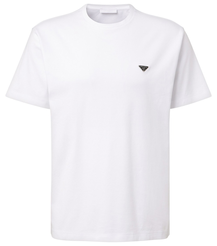 Photo: Prada Logo cotton jersey T-shirt