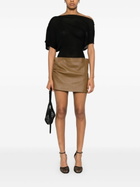Jade Cropper Leather Mini Skirt
