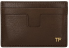 TOM FORD Brown T-Line Classic Card Holder