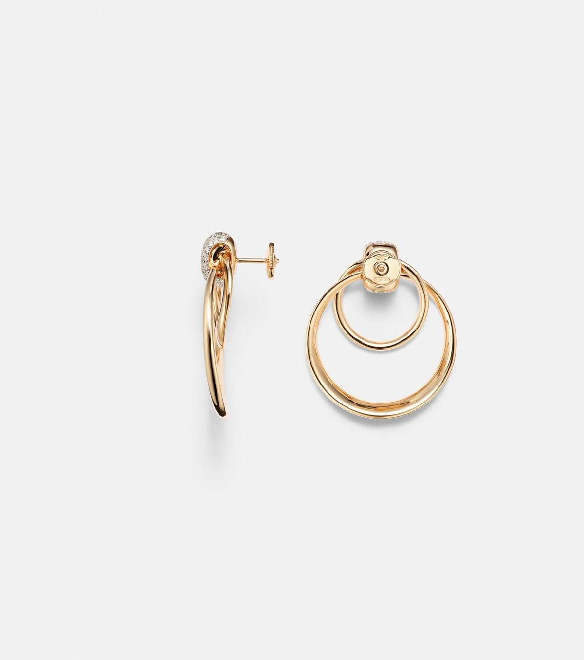 Pomellato Pomellato Together 18kt rose gold hoop earrings with diamonds