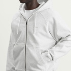 Dime Men's Classic Small Logo Zip Hoodie in Ash
