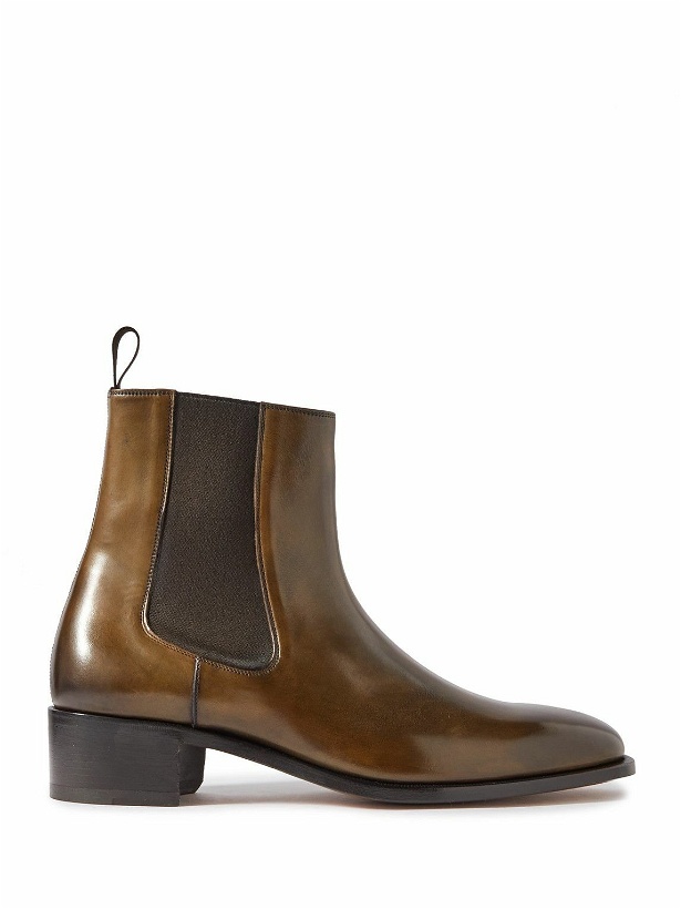 Photo: TOM FORD - Alec Burnished-Leather Chelsea Boots - Brown