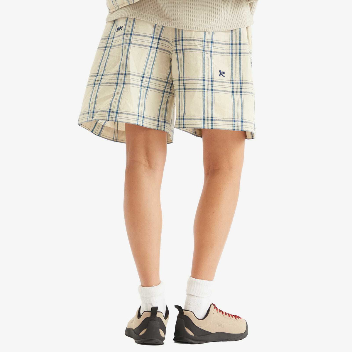 Story mfg. Women's Bridge Shorts in French Gingham Interrupted
