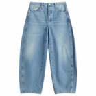 ST. Agni Women's Mid Rise Balloon Jeans in 90S Blue