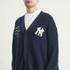 New Era Men's MLB New York Yankies Script Cardigan in Navy
