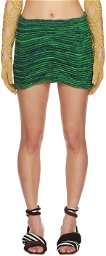 Isa Boulder SSENSE Exclusive Green Miniskirt