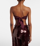 Adriana Degreas Sequined bandeau top