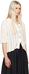 Loulou Studio White Adria Cardigan