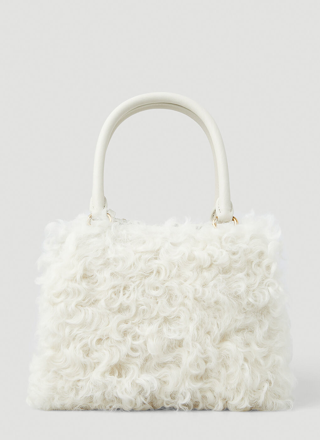 Fluffy Handbag in White Miu Miu