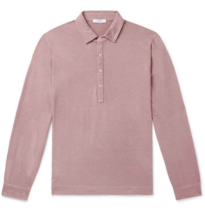 Photo: Boglioli - Cotton and Cashmere-Blend Polo Shirt - Pink