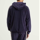 Needles Men's Velour Track Hoodie in Navy