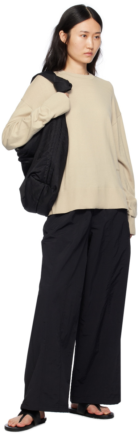Birrot Beige Embroidered Sweater