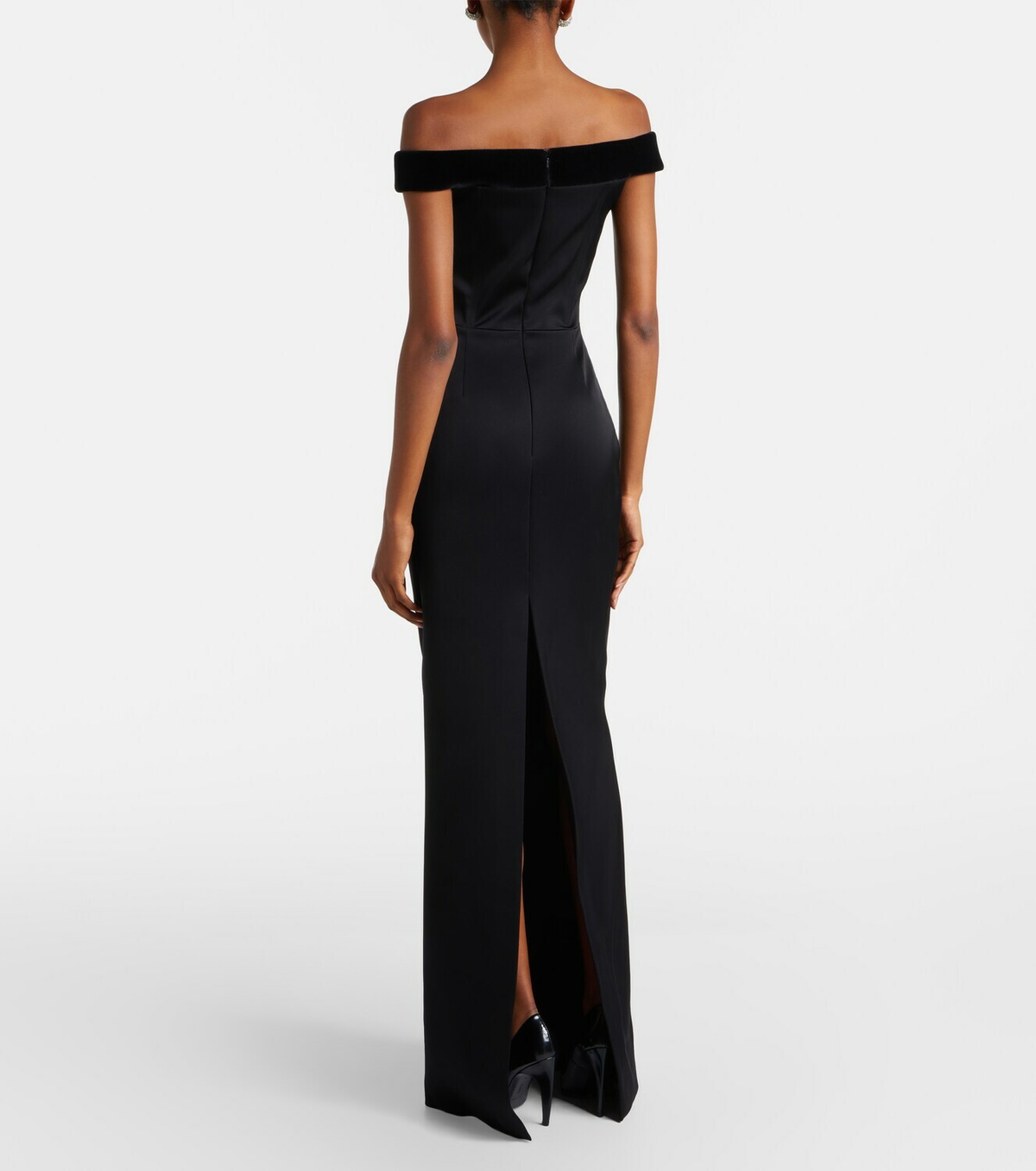 David Koma Velvet-trimmed gown