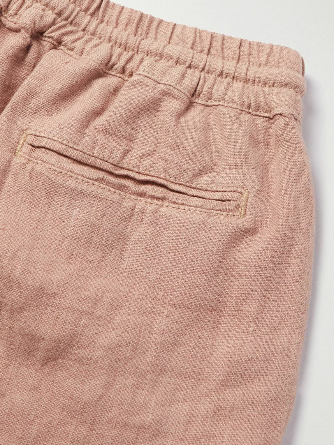 La Paz - Pestana Straight-Leg Linen Drawstring Shorts - Orange
