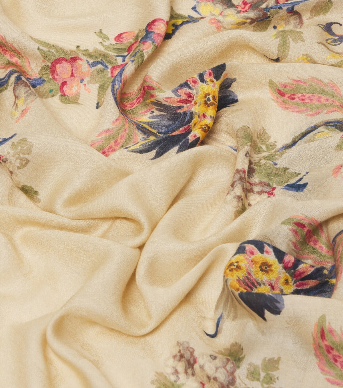 Etro Floral modal and cashmere scarf