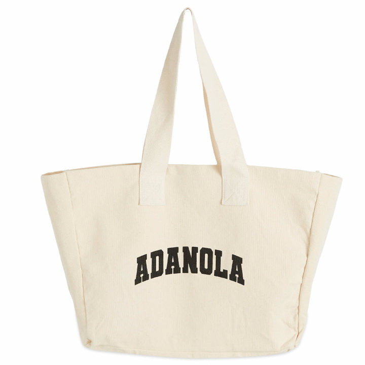 Photo: Adanola Women's Varsity Tote Bag in Cream/Black 