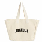 Adanola Women's Varsity Tote Bag in Cream/Black 