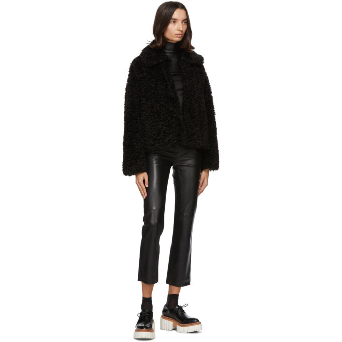 Stand Studio Black Sherpa Marcella Jacket Stand Studio