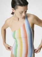 Missoni - One-shoulder one-piece swimsuit with dégradé zigzag pattern, Women, Multicoloured