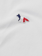 Maison Kitsuné - Logo-Appliquéd Cotton-Piqué Polo Shirt - White