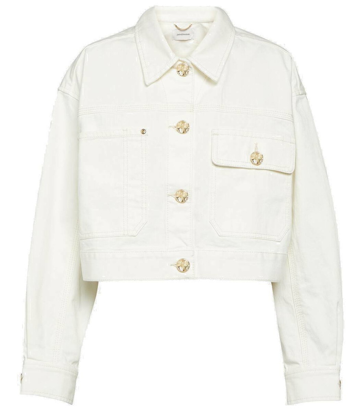 Photo: Zimmermann Matchmaker cropped denim jacket