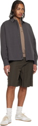 LE17SEPTEMBRE Gray Zip Shirt