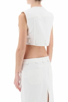 COURREGES multiflex cropped denim White