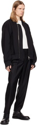 MASTERMIND WORLD Black Jersey Bomber Jacket