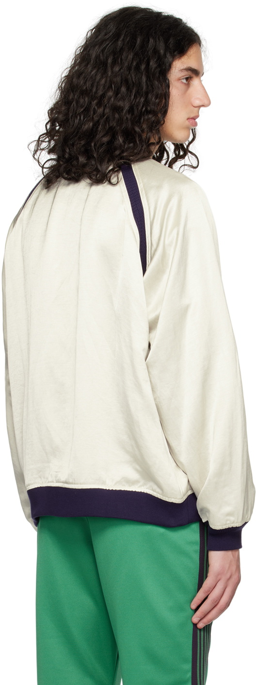 NEEDLES Beige & Purple W.S.S. Bomber Jacket Needles
