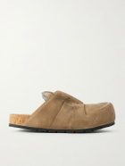 Balenciaga - Dumbo Suede Mules - Neutrals