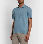 Boglioli - Linen Polo Shirt - Blue