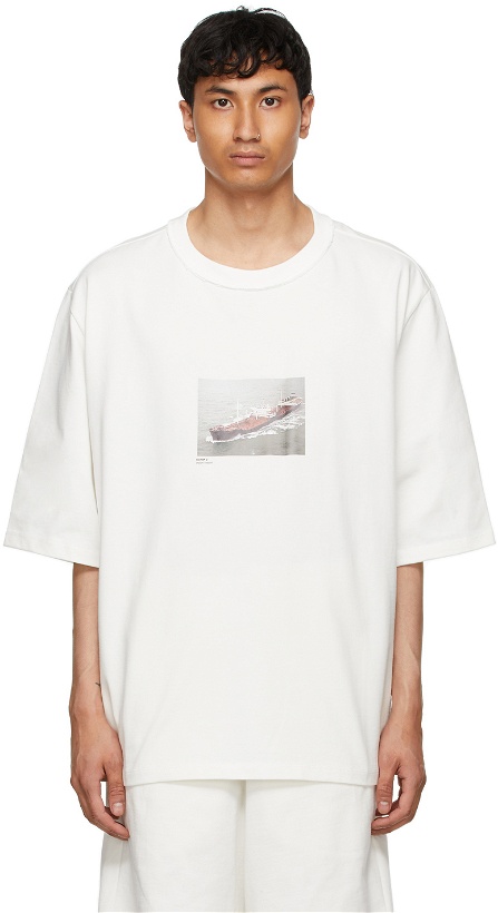 Photo: Camiel Fortgens White Oversized 'Ship 2' T-Shirt