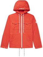 MONCLER - Carion Logo-Appliquéd Cotton-Blend Shell Hooded Jacket - Orange - 1