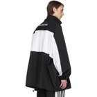 Balenciaga Black and White Zip-Up Jacket