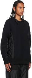 Sacai Black Sponge MA-1 Sweatshirt