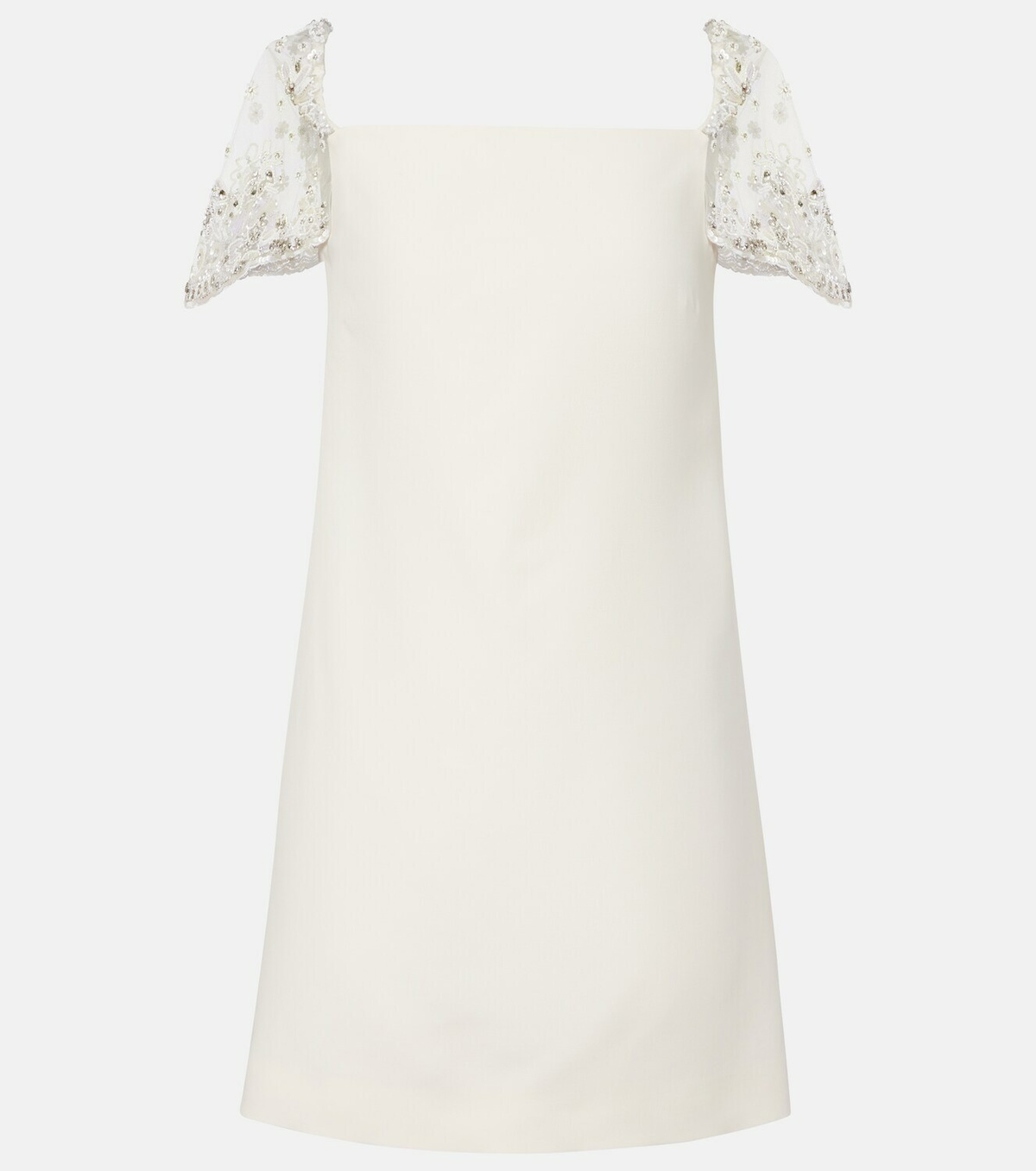 Valentino Crepe Couture embellished minidress