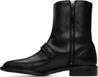 HEREU Black Bernat Buckle Boots