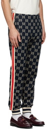 Gucci Blue Jacquard GG Lounge Pants