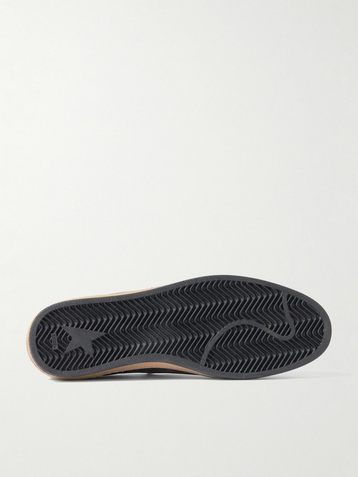 Golden Goose - Ball Star Distressed Suede-Trimmed Leather Sneakers - Brown