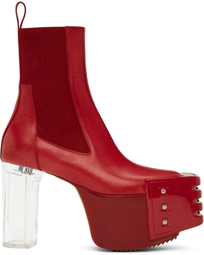 Photo: Rick Owens Red Grilled Platform Boots