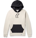 Wacko Maria - Printed Colour-Block Loopack Cotton-Jersey Hoodie - Men - Cream