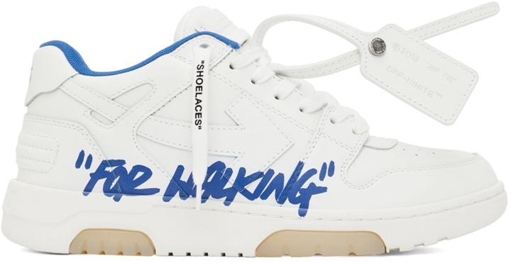 Photo: Off-White White & Blue Out Of Office 'OOO' Sneakers