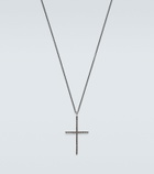 Ileana Makri Classic 18kt white gold and steel necklace with diamonds